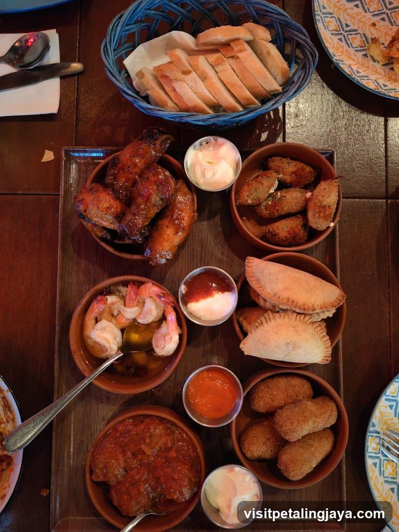 Food Platter with Various Dishes