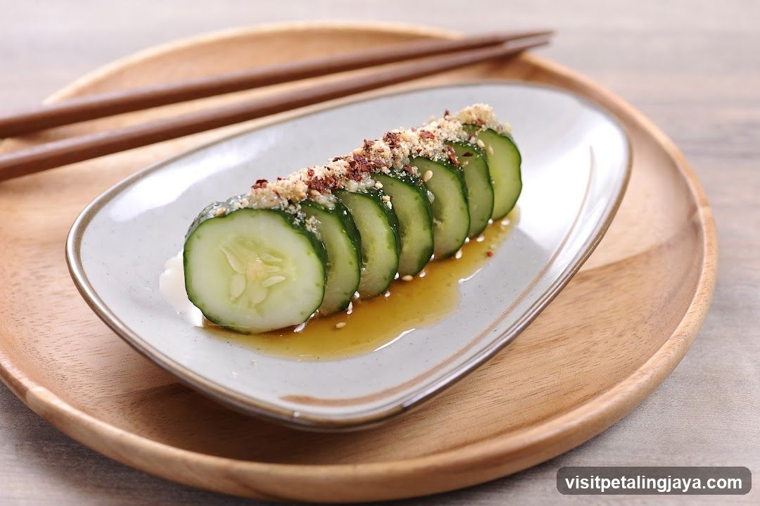 Cucumber Salad with Sesame Topping