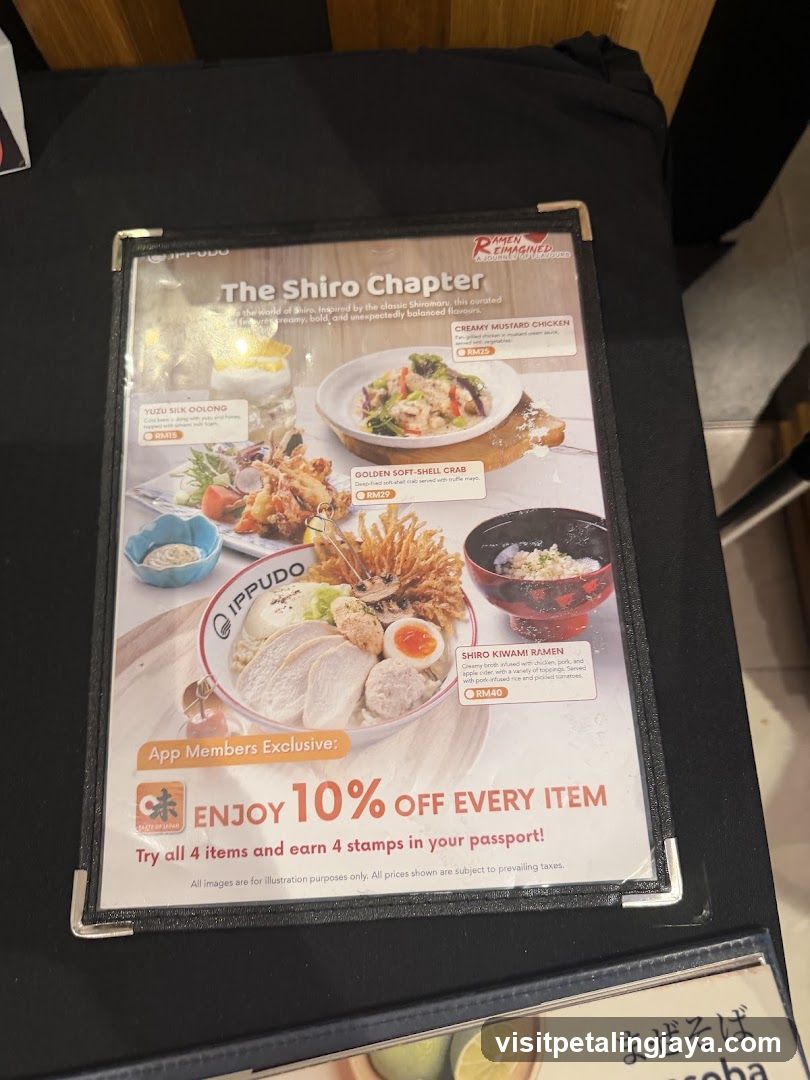 The Shiro Chapter Menu Flyer
