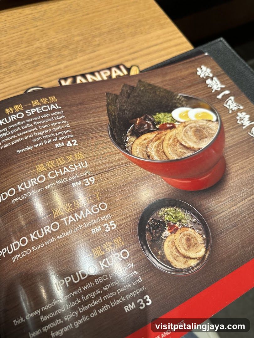 Ramen Menu Page