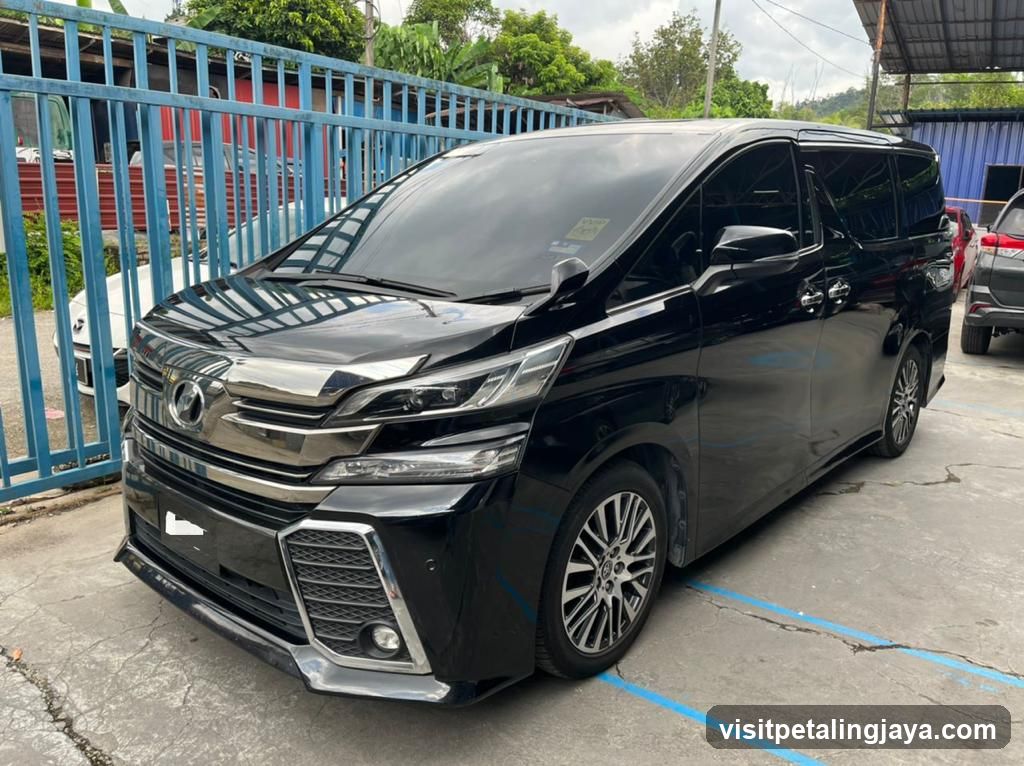 Black Toyota Alphard Van