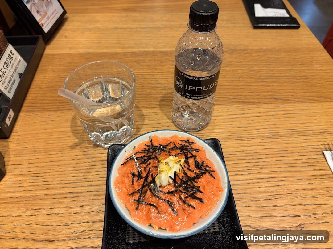 Sashimi Bowl with Water and Bottle