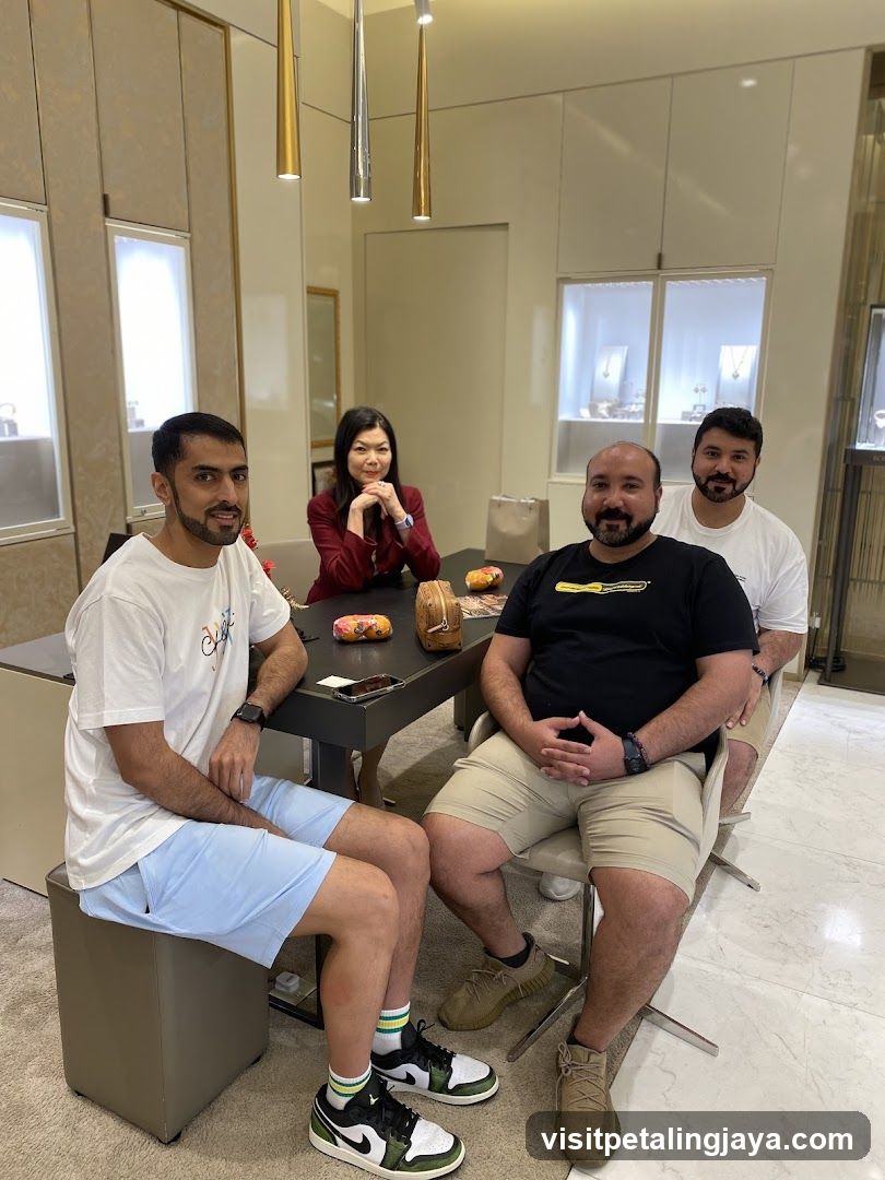 Group in a modern interior space
