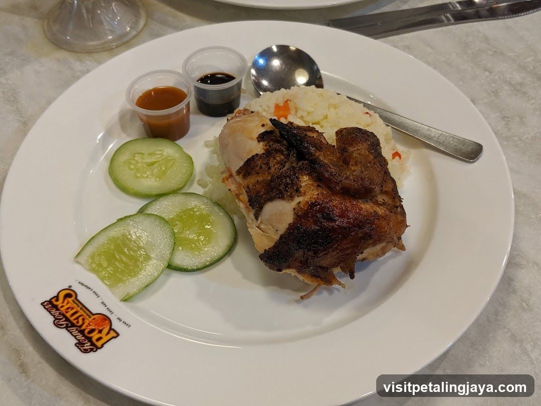 Roast Chicken with Rice and Cucumber Salad