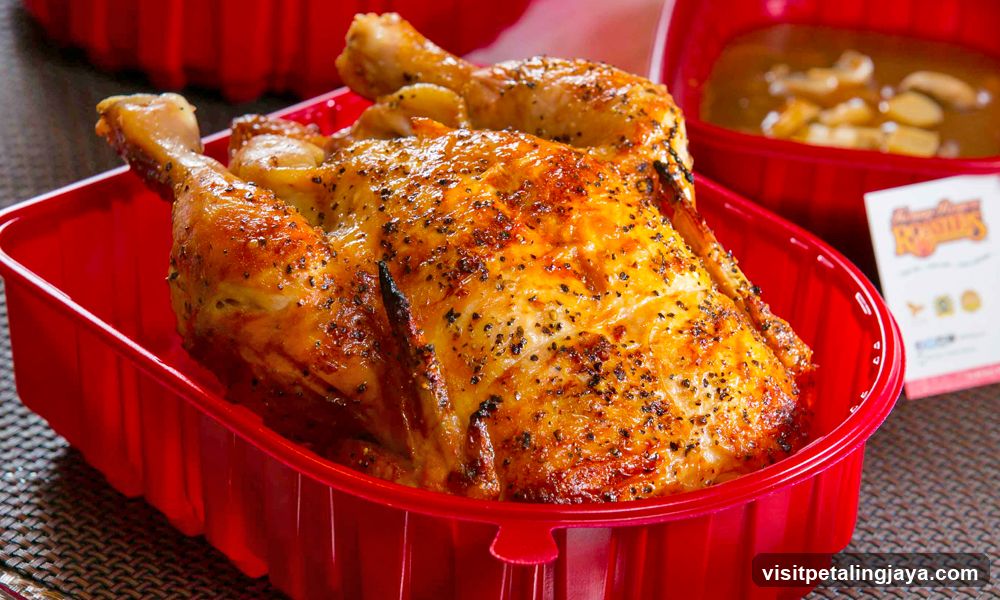 Roasted Chicken in Red Container