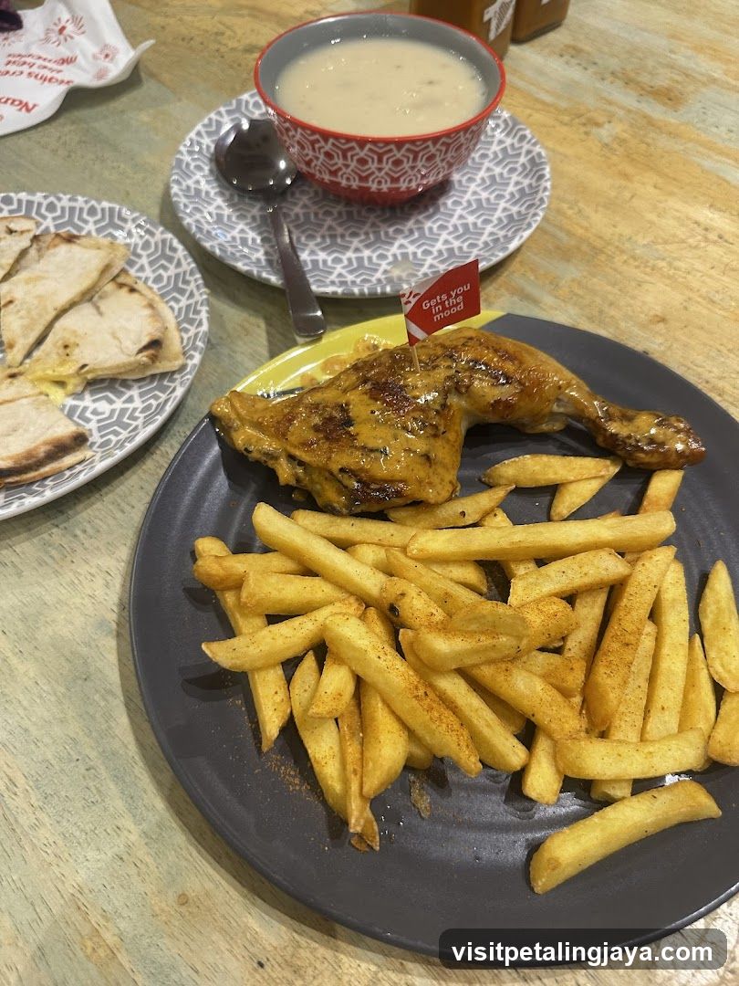 Chicken Meal with Fries and Soup