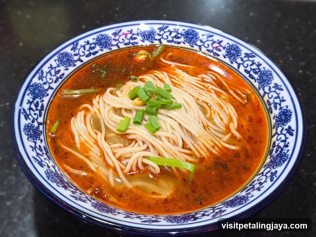 Bowl of Noodles with Chili Broth