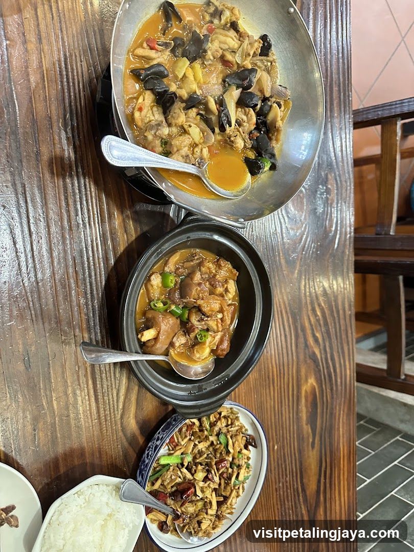 Dishes on a wooden table
