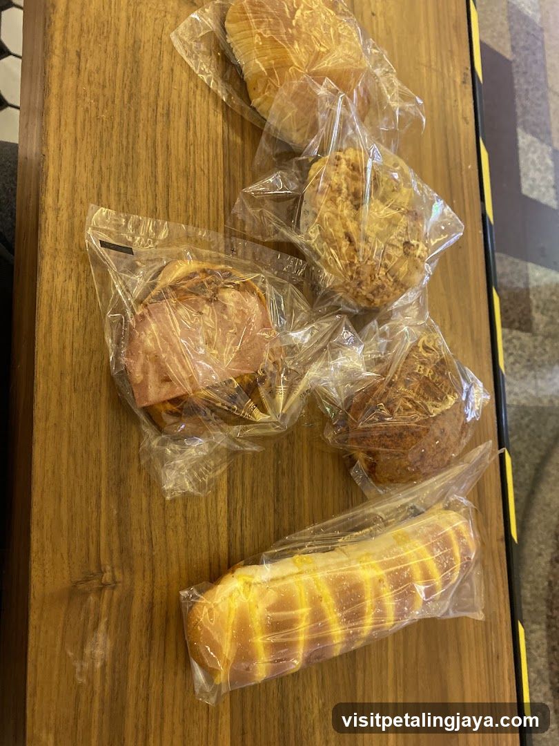 Packaged Bread Items on Table