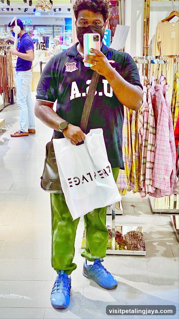 Shopping in a clothing store