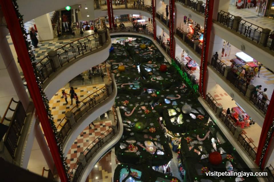 Mall Interior with Christmas Decorations