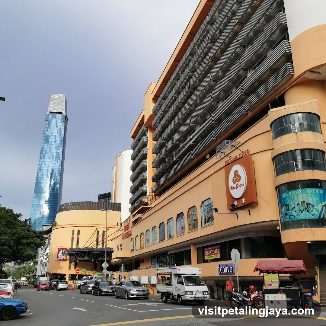 Urban Street Scene with Commercial Buildings