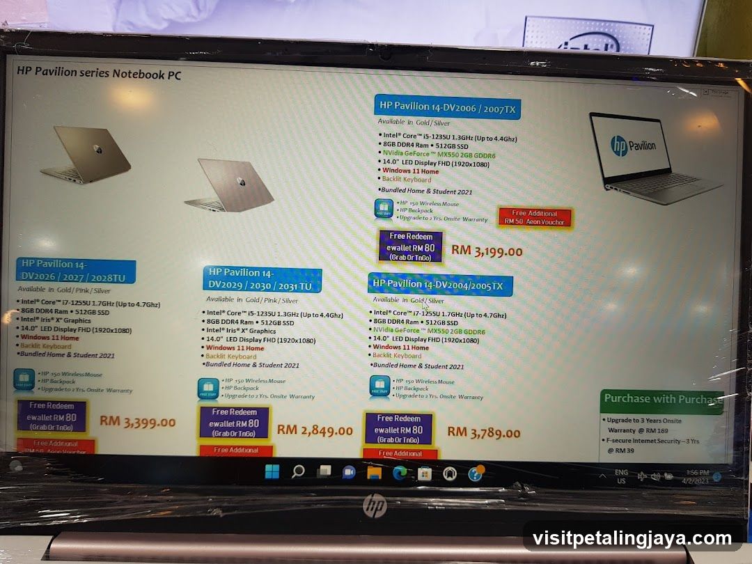 HP Pavilion Series Notebook PC Display