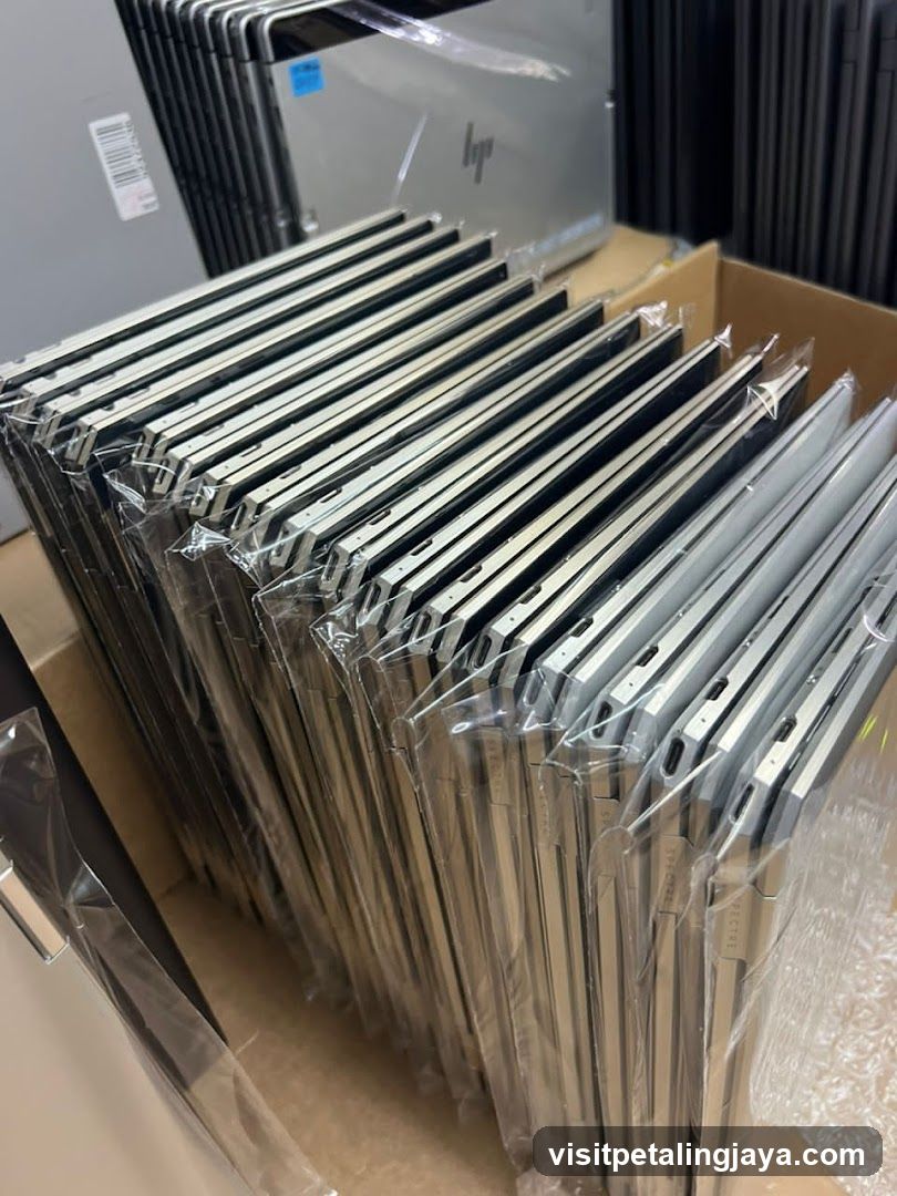 Stack of Laptops in Packaging
