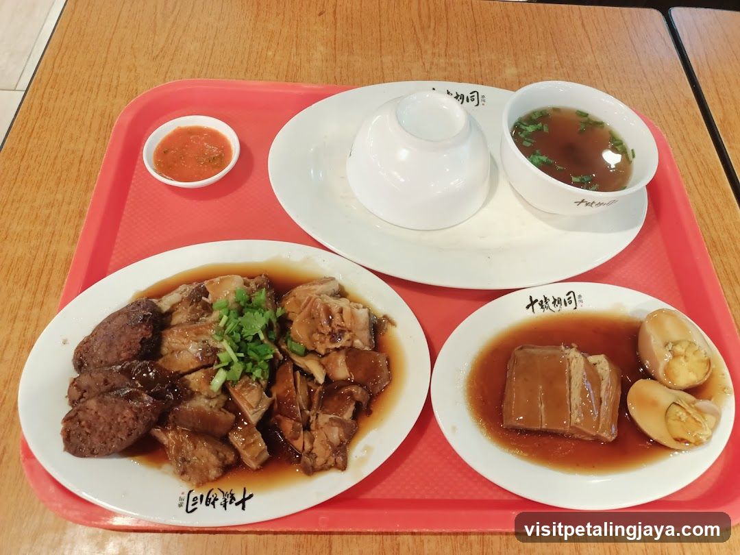 Food Tray with Chinese Dishes