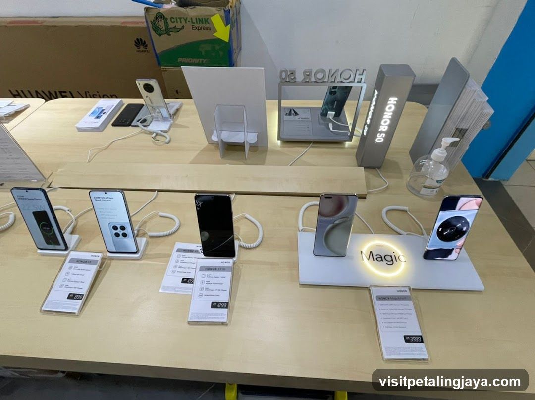 Mobile Phone Display Table