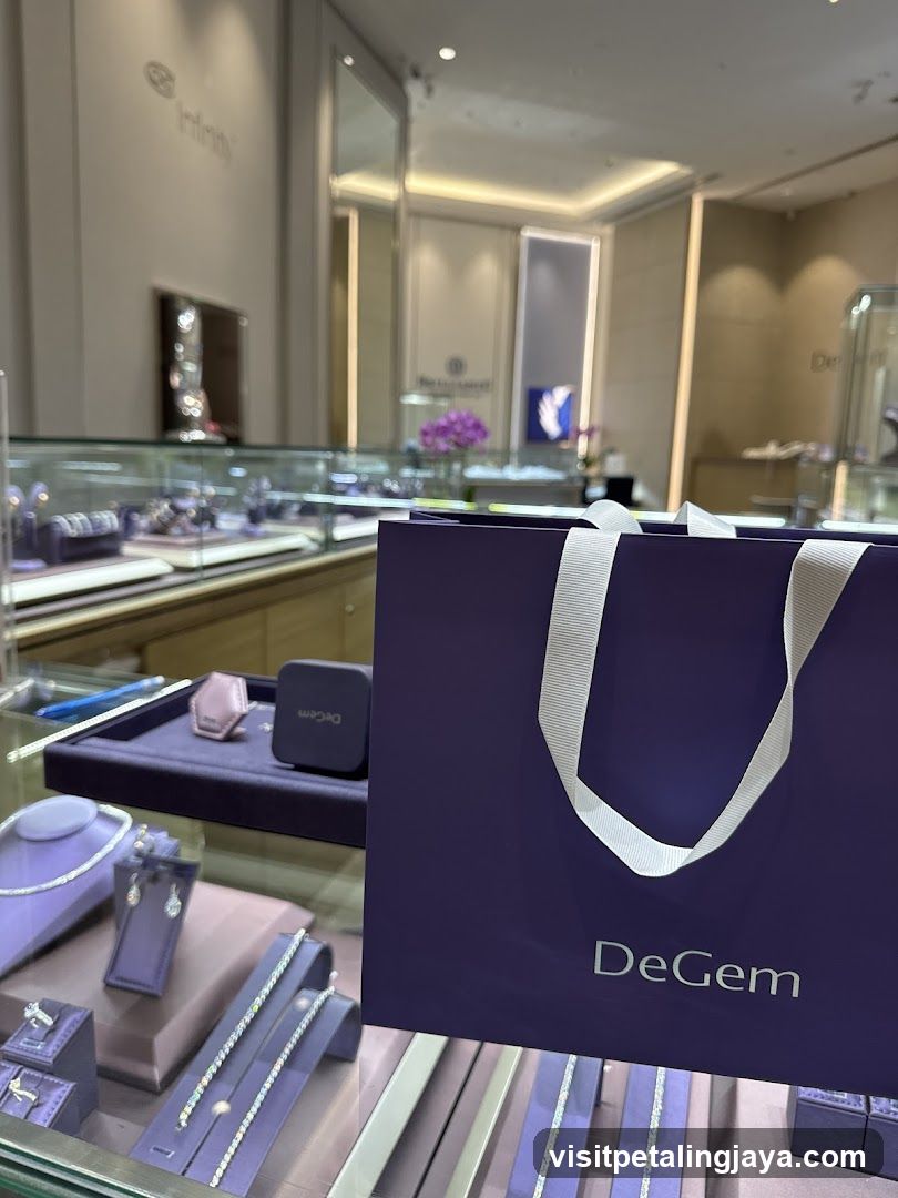 Jewelry Store Interior with Shopping Bag