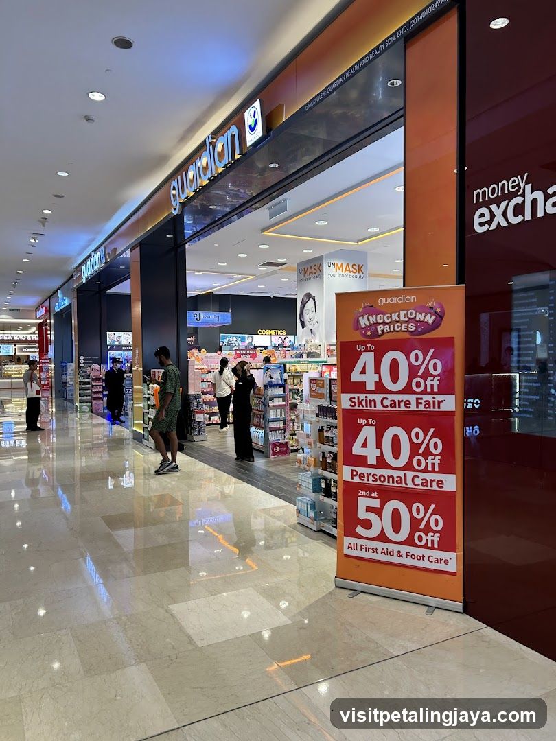 Guardian Store Interior with Promotional Signage