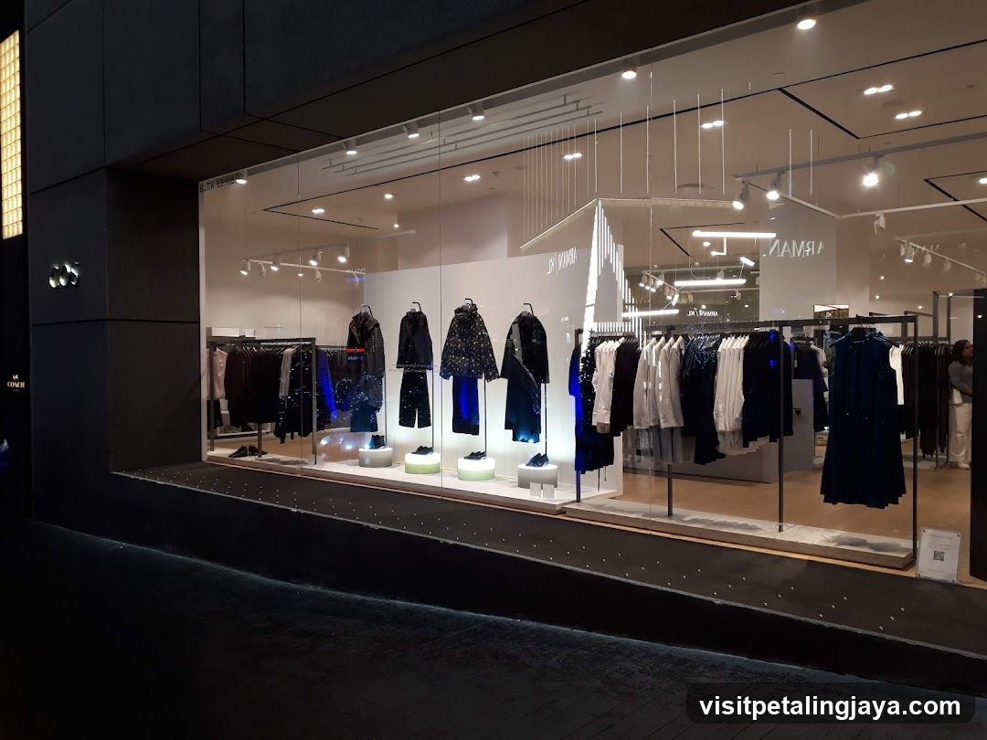 Fashion Store Exterior at Night