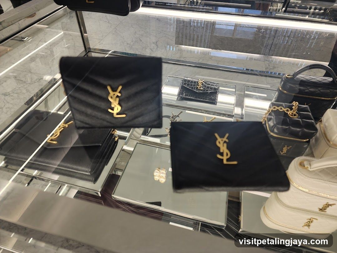 YSL Handbags Display