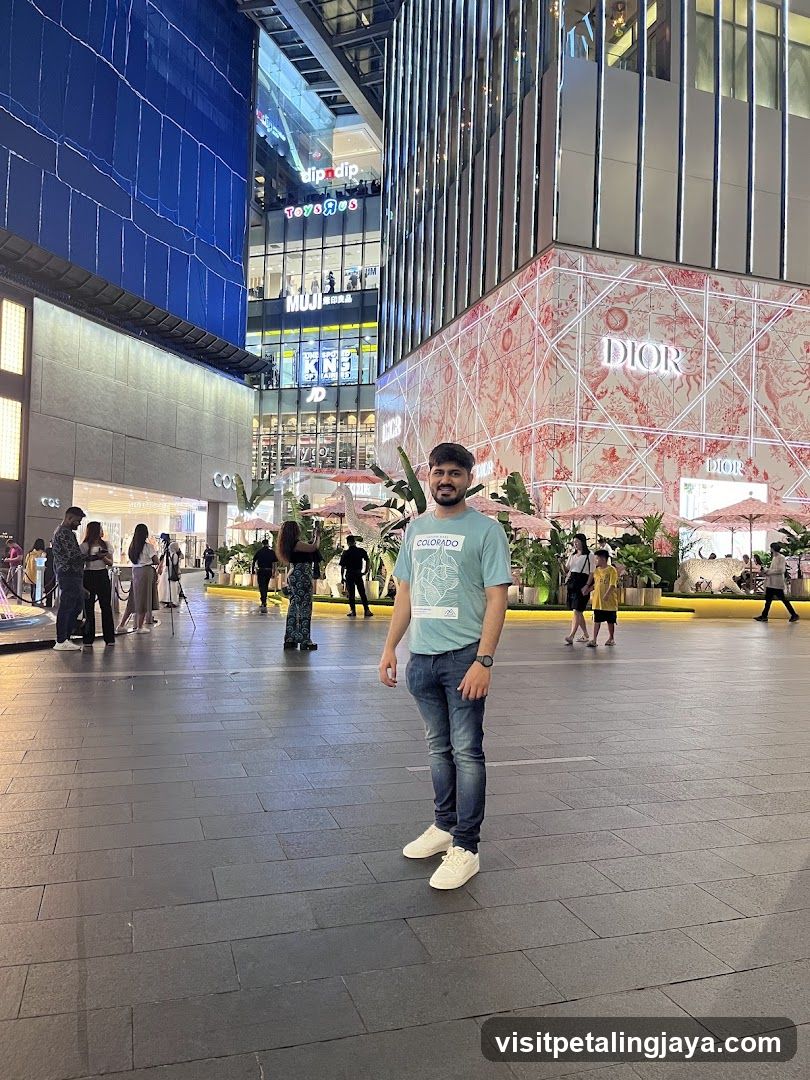 Man in Dior Storefront Plaza