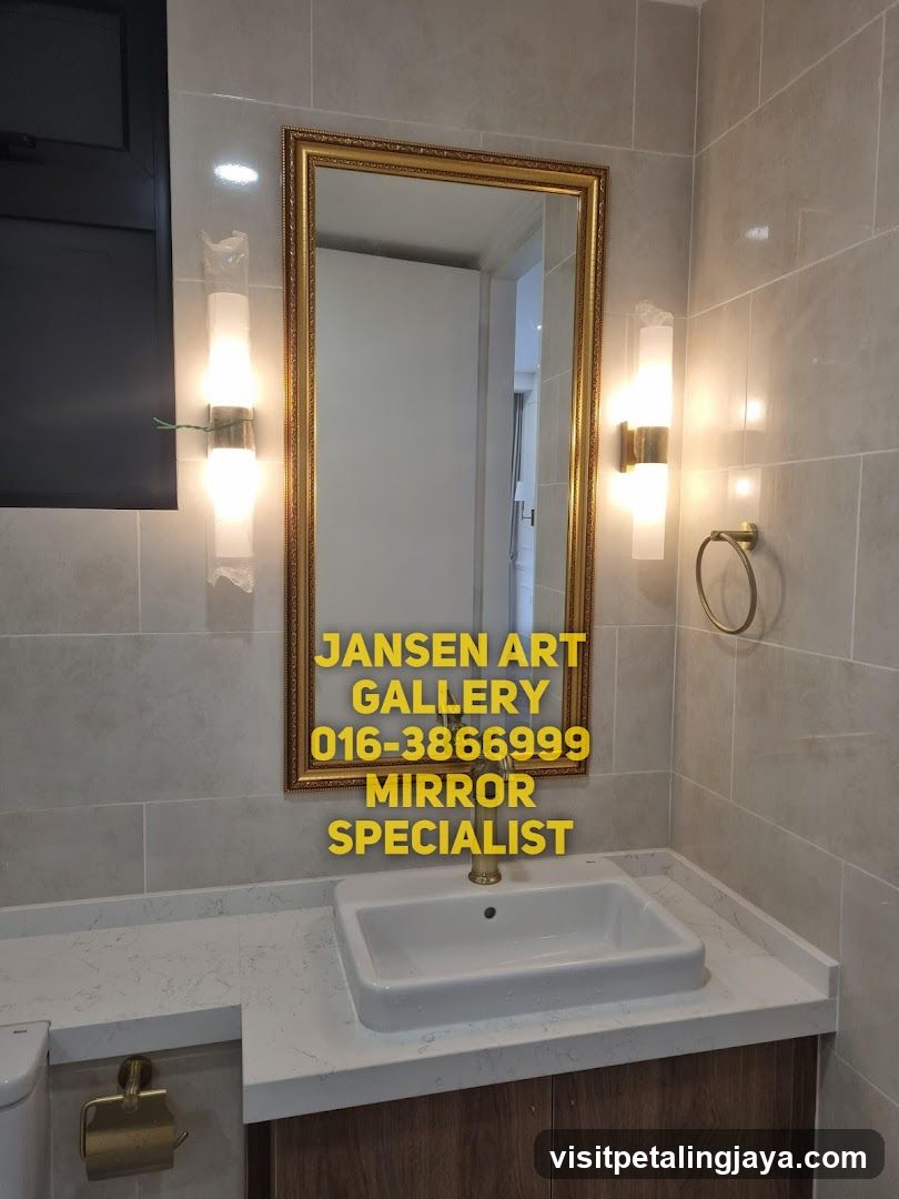 Bathroom Interior with Mirror Advertisement