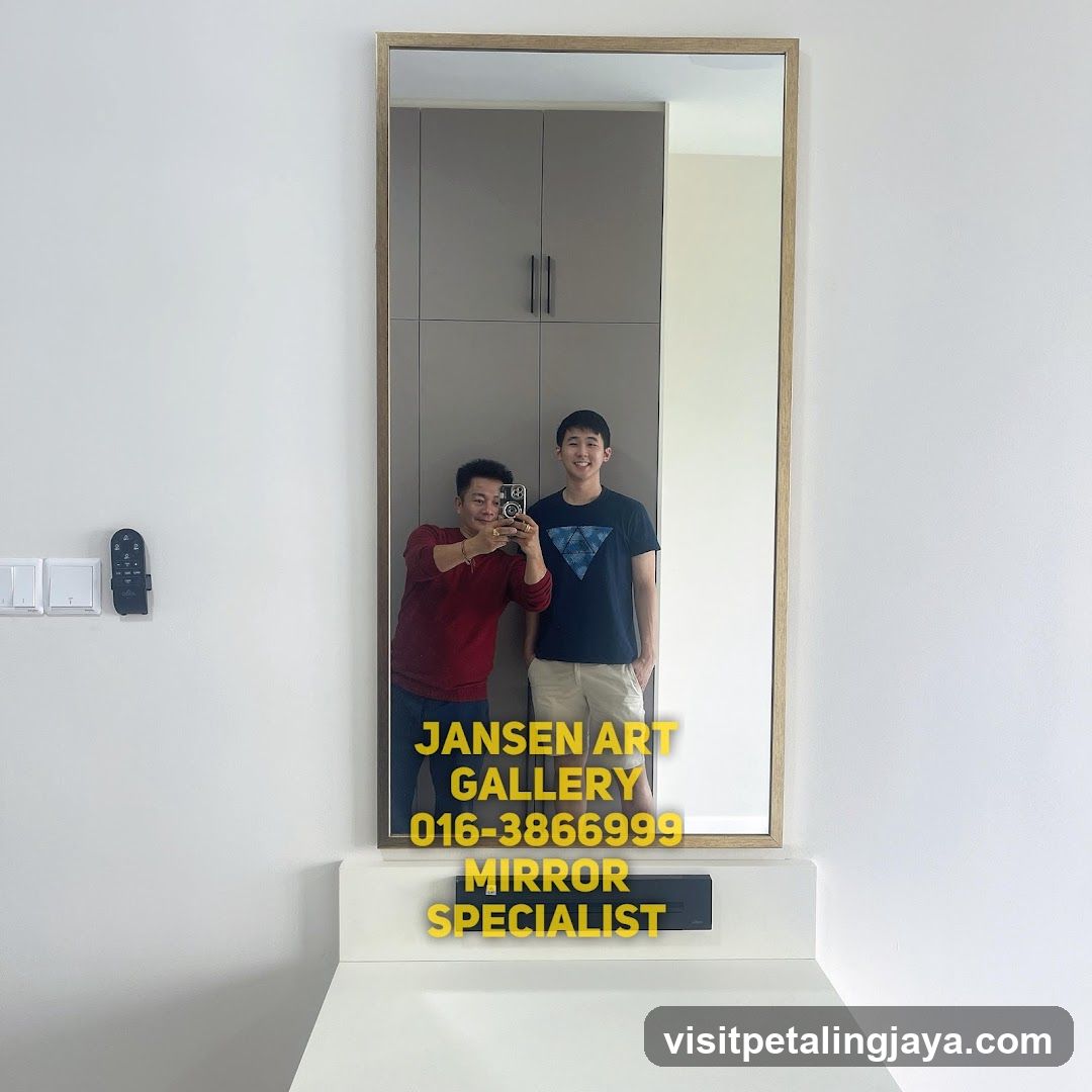 Mirror Reflection with Staff and Branding