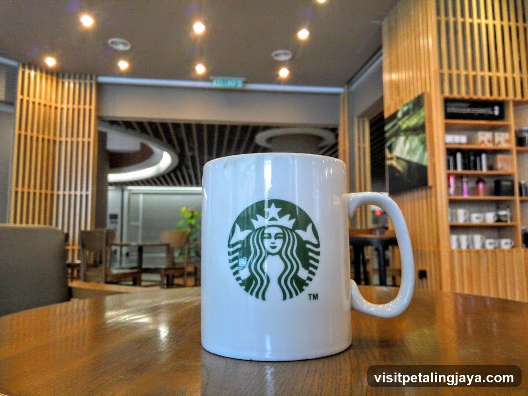 Starbucks Mug on Wooden Table