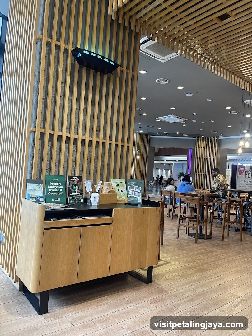 Interior of a modern café or food court