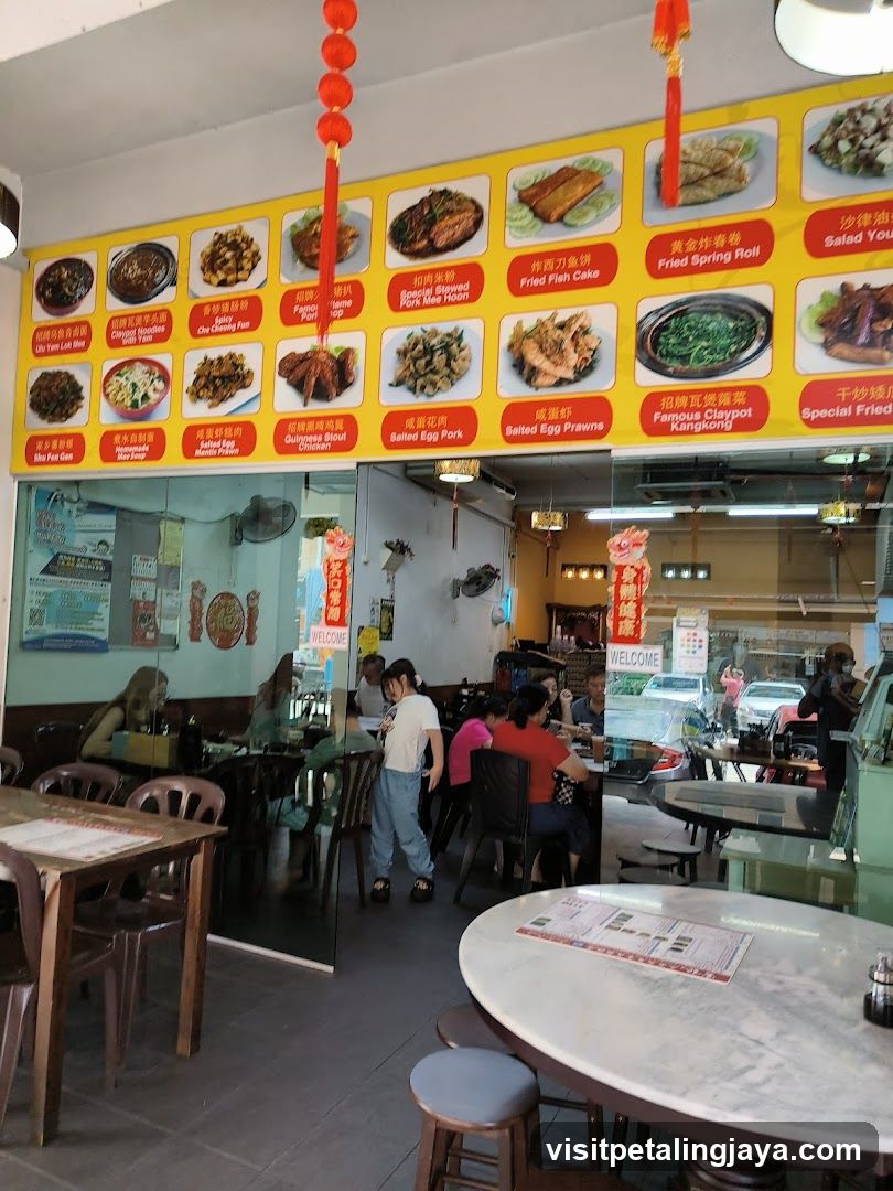 Restaurant Interior with Menu Board