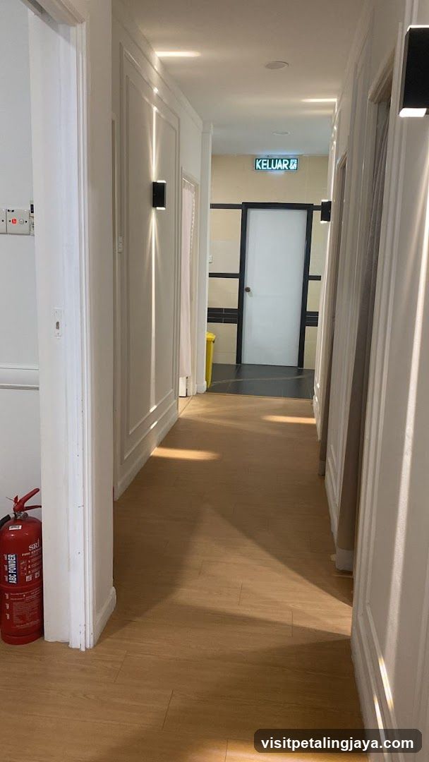 Interior Hallway with Exit Sign