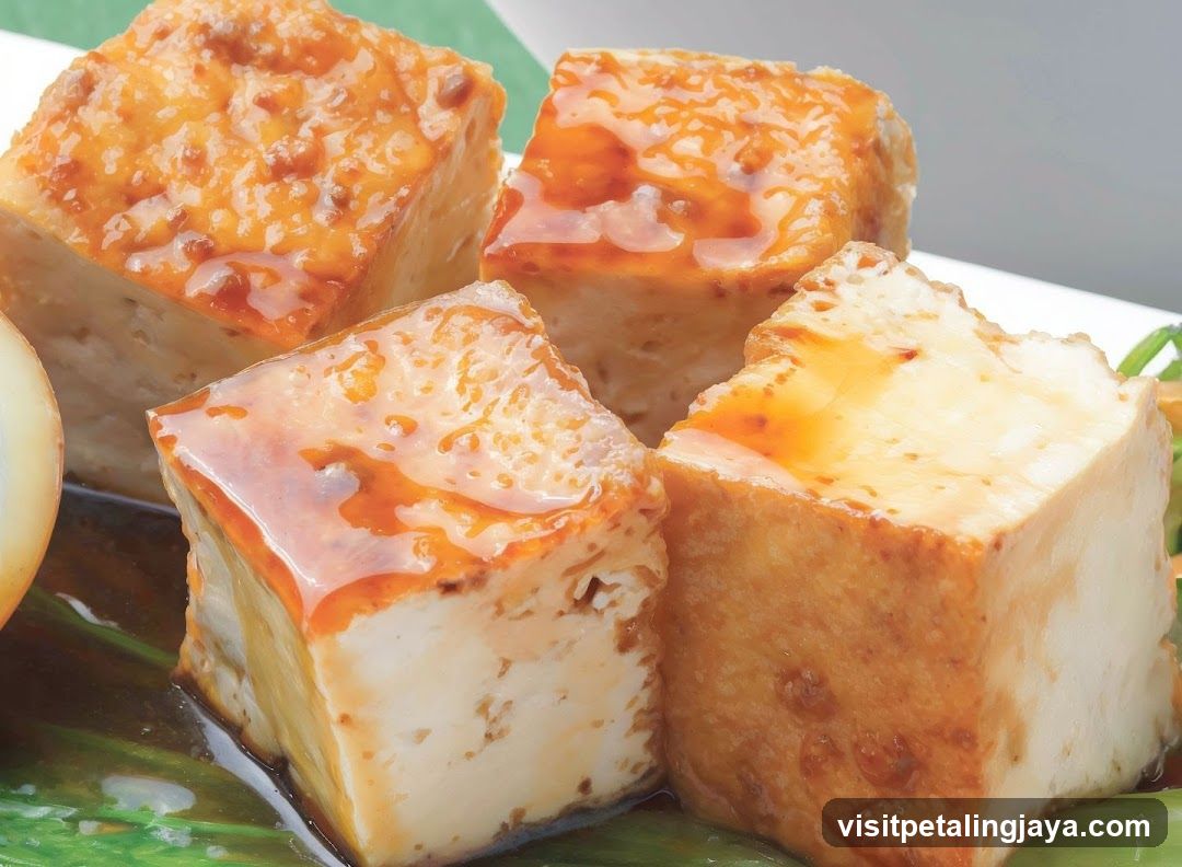 Fried Tofu Cubes with Glaze