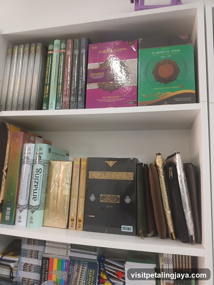 Bookshelf with Islamic Texts