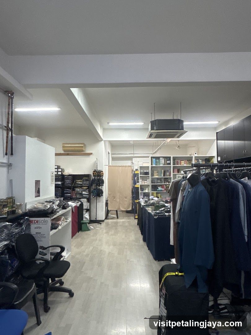 Interior of a clothing or accessory shop