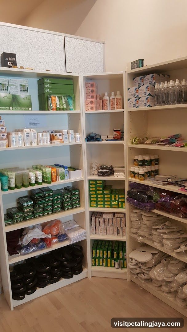 Store Interior with Product Shelves