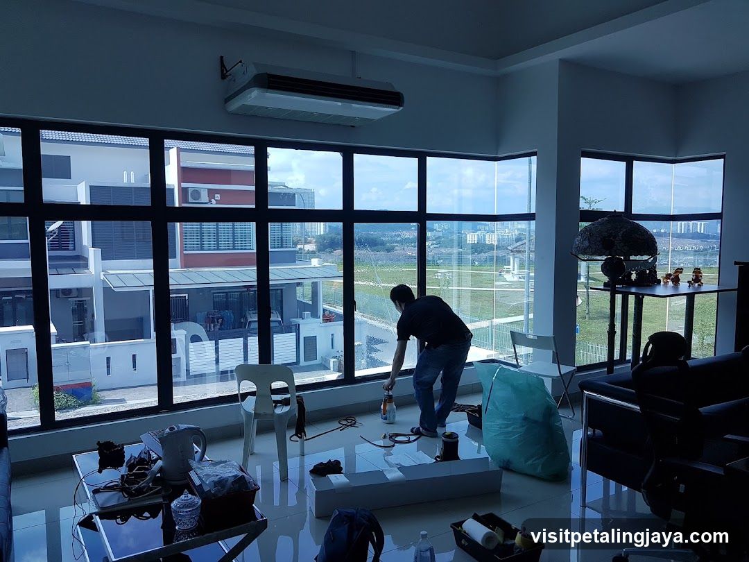 Living Room Interior with Large Windows