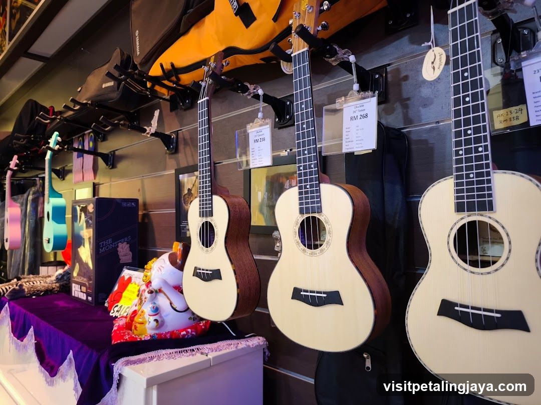Ukulele Display in Store