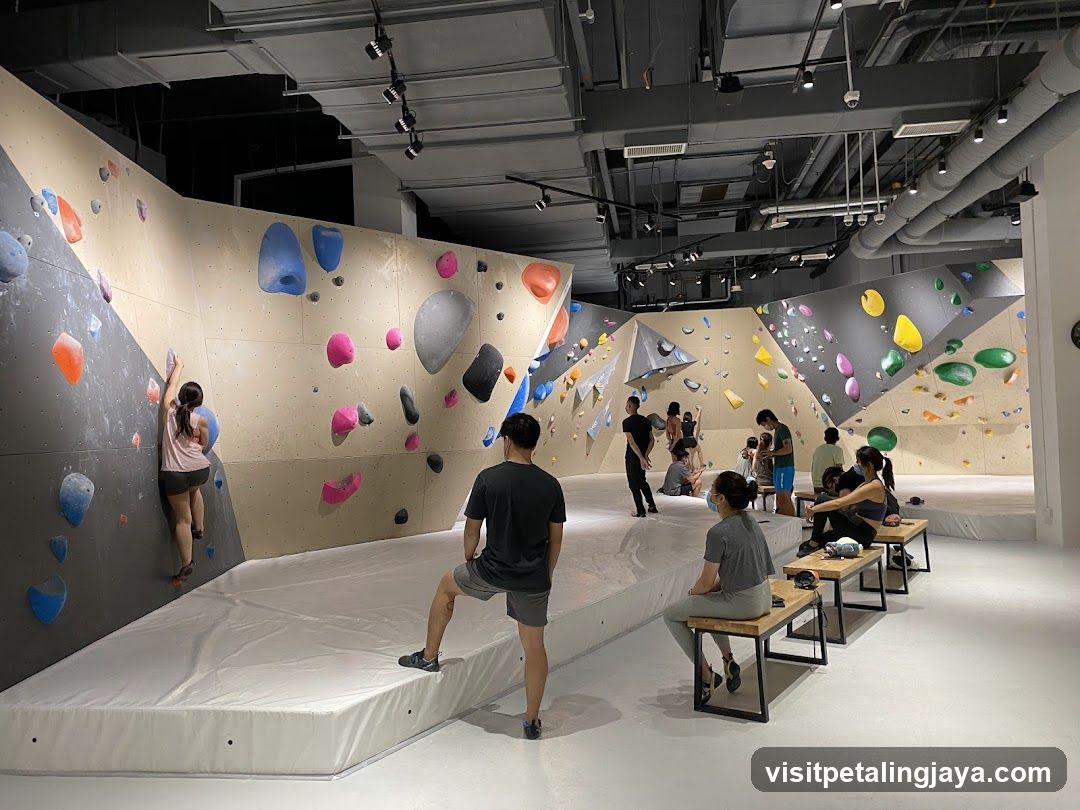 Indoor Rock Climbing Gym Interior
