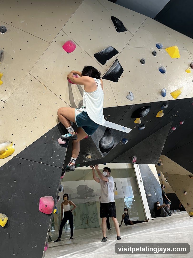 Indoor Rock Climbing Scene