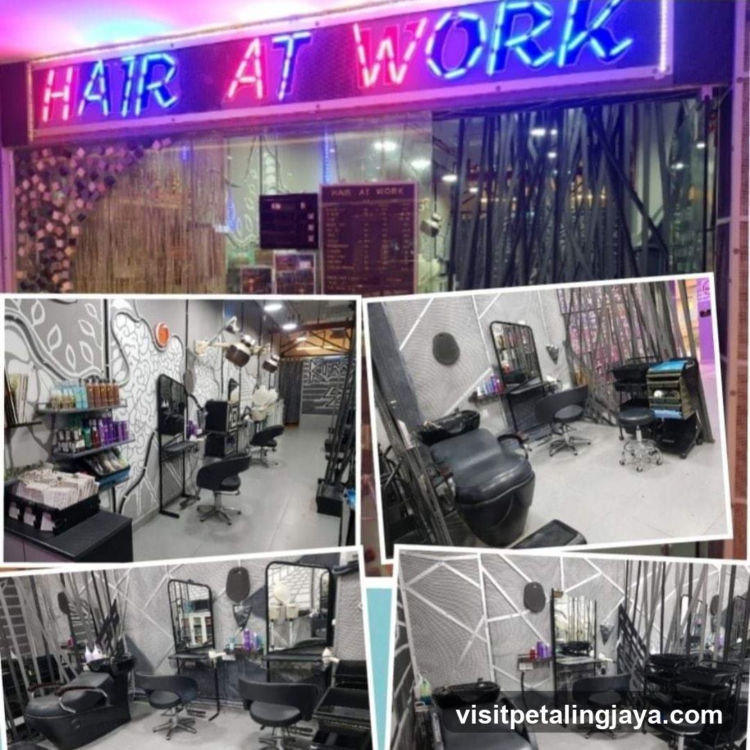 Hair Salon Interior and Exterior Collage