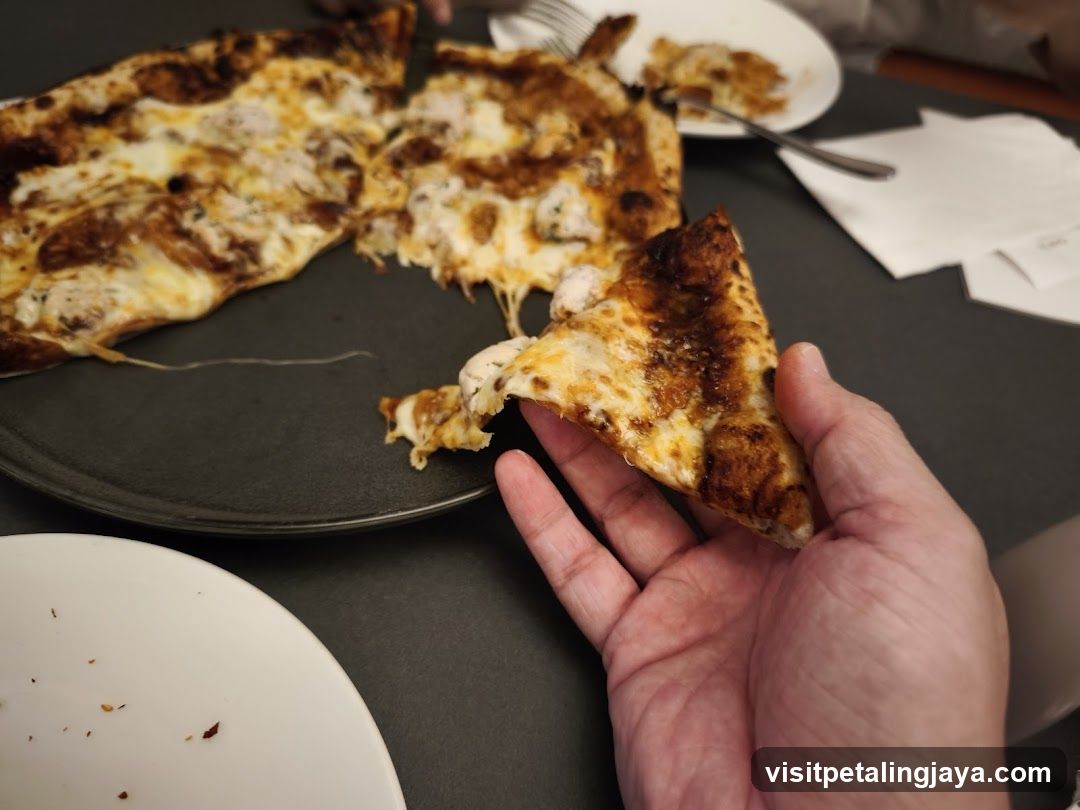 Pizza Slice Held in Hand