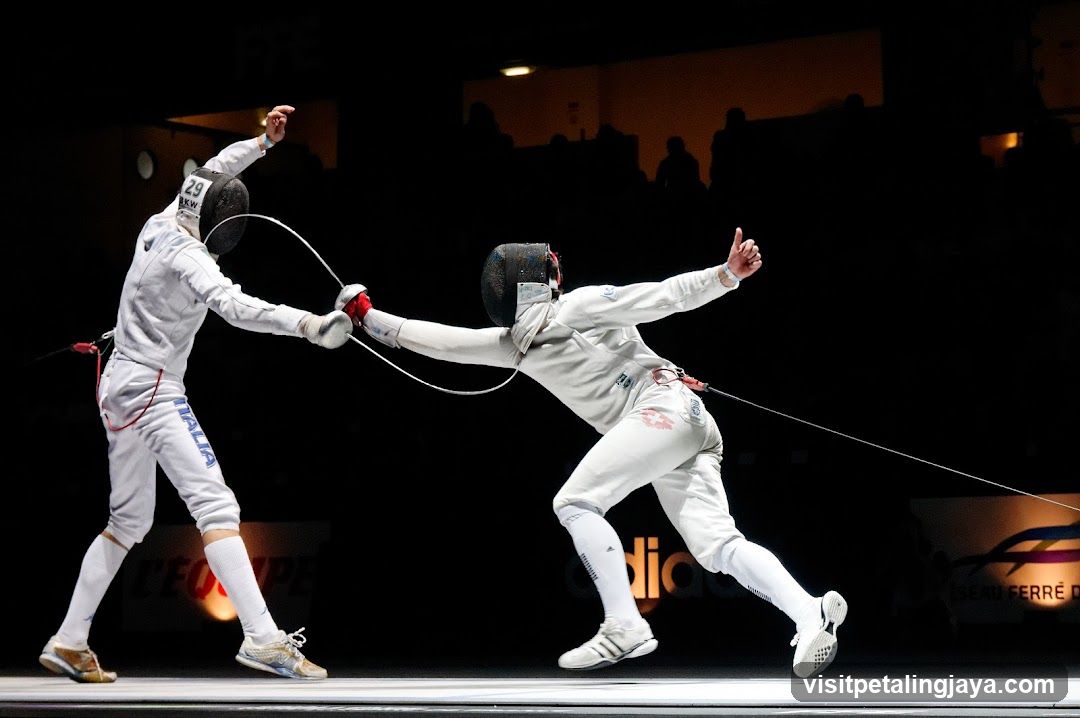 Fencing Match in Progress