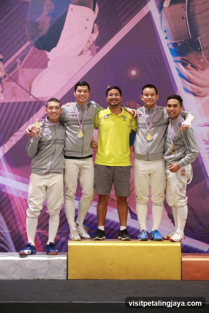 Fencing Team on Podium