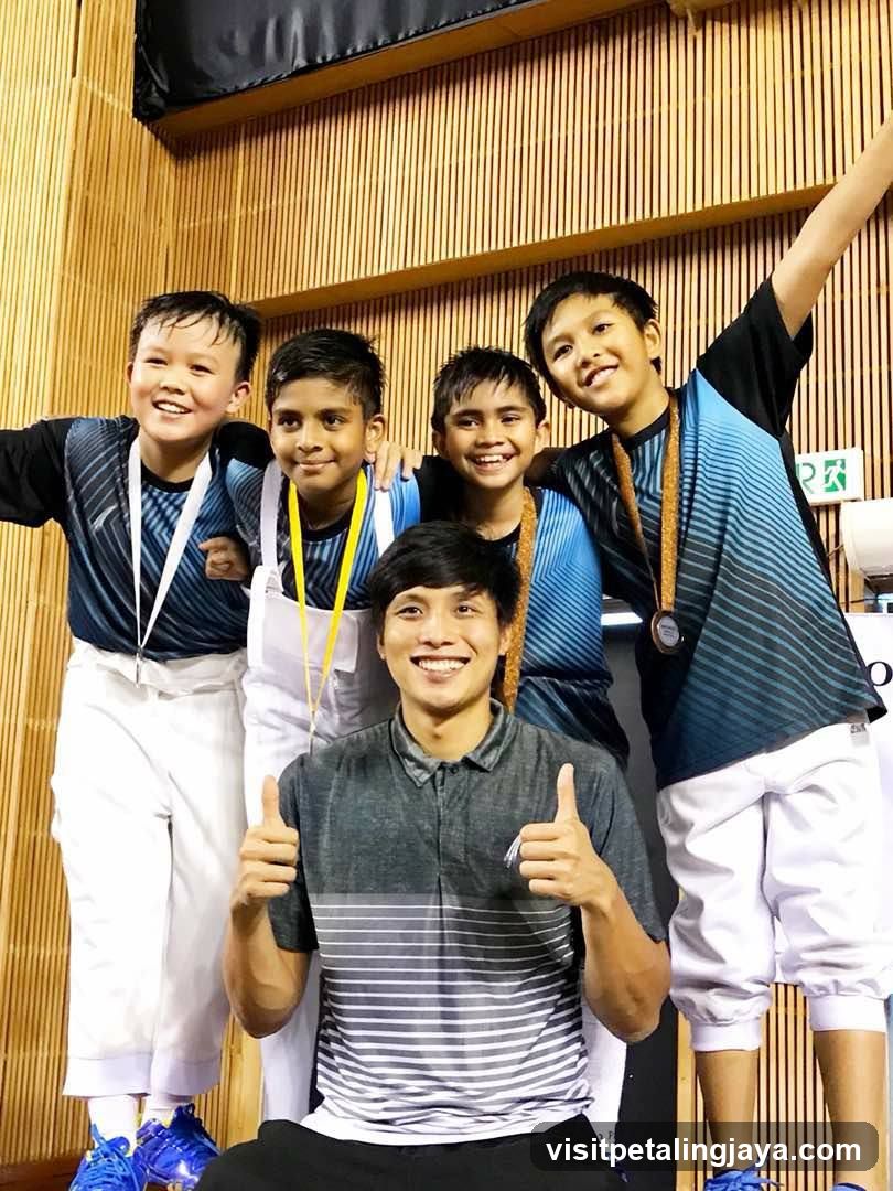 Group of athletes with medals