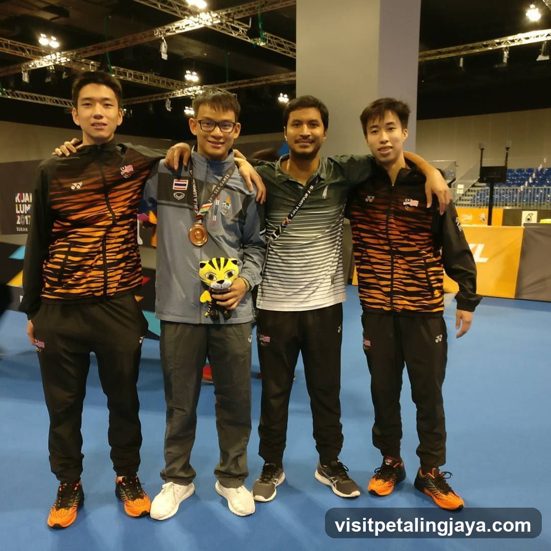 Badminton Team Photo with Trophy
