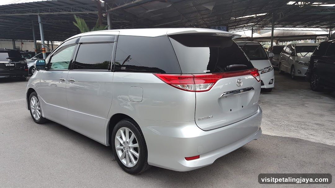 Silver Toyota Estima Minivan