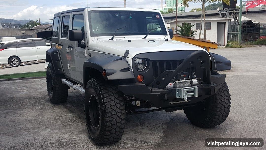 Modified Jeep Wrangler with Off-Road Accessories