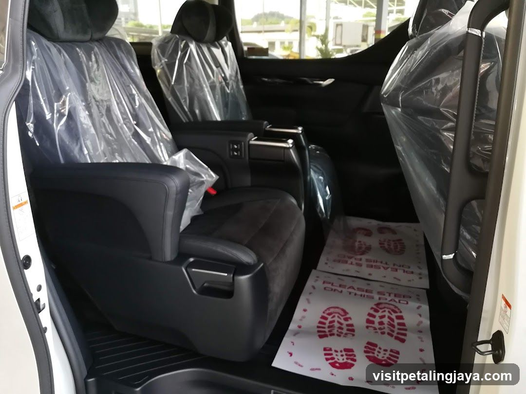 Interior of a vehicle with protective seat covers