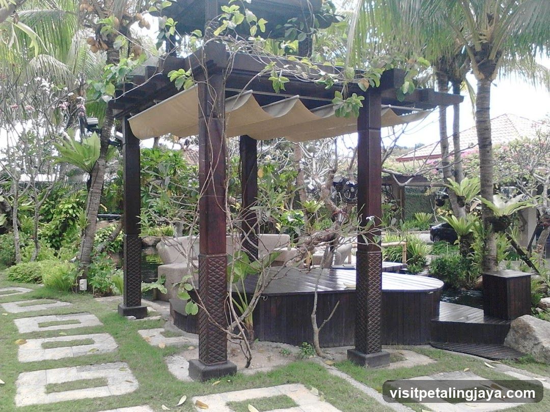 Gazebo in Tropical Garden