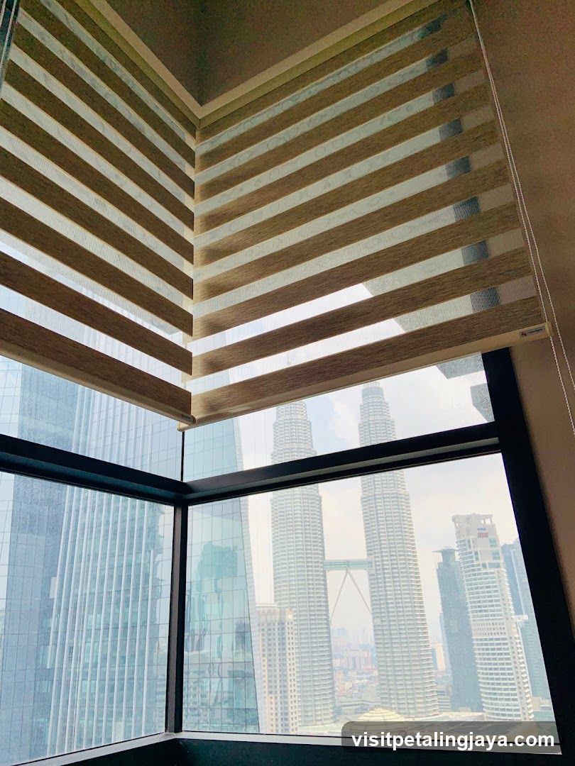 City View from High-Rise Window